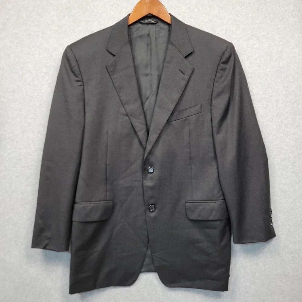 CANALI Italy Wool Dk Gray 2-Button Blazer Jacket AL 13220/32 Mens 41R (US)